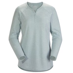 Arc’teryx Kadem Henley Long Sleeve Top Sage Green Soft Light Womens Size XL